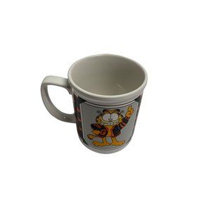 Garfield Vintage Cup Mug 1978 Siss Boom Blah Coffee Letterman Jacket Ceramic